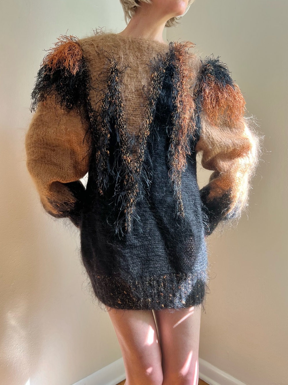 Mohair Maximalist Fuzzy Knit Oversized Sweater - Picture 10 of 12